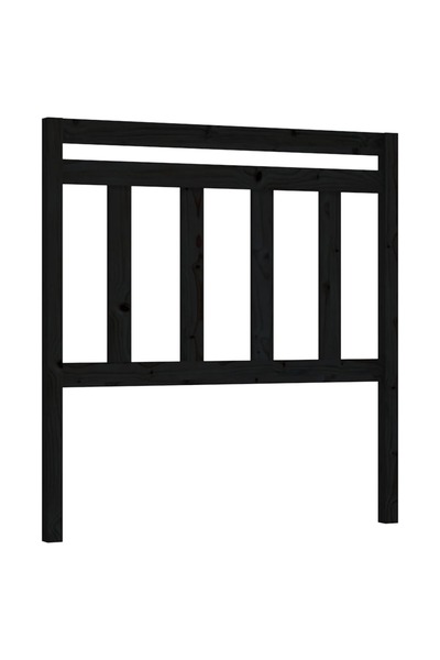 vidaxl Tăblie de pat, negru, 96x4x100 cm, lemn masiv de pin