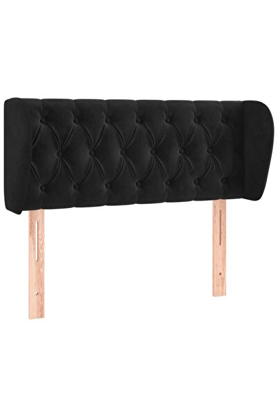 vidaxl Black headboard with wings 93x23x78/88 cm Velvet