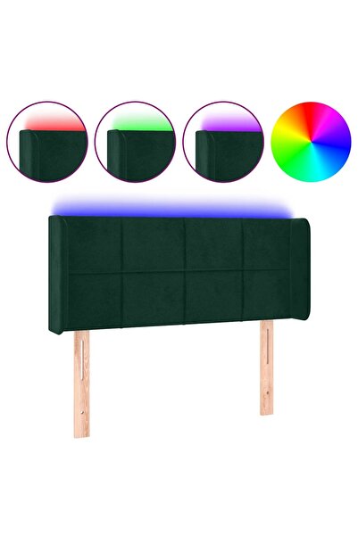 vidaxl LED headboard, dark green, 83x16x78/88 cm, Velvet
