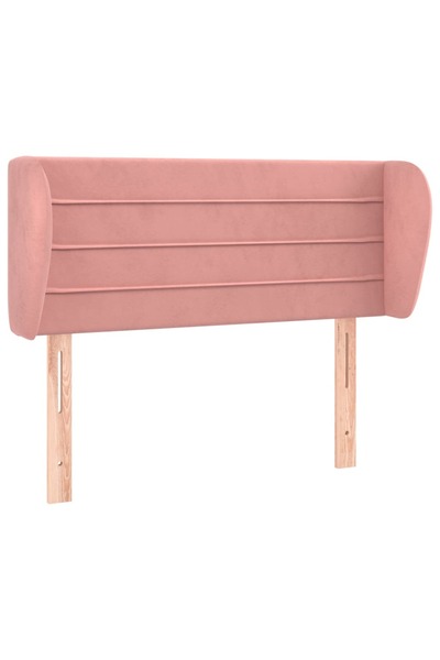vidaxl Bedside table with pink wings 103x23x78/88 cm Velvet