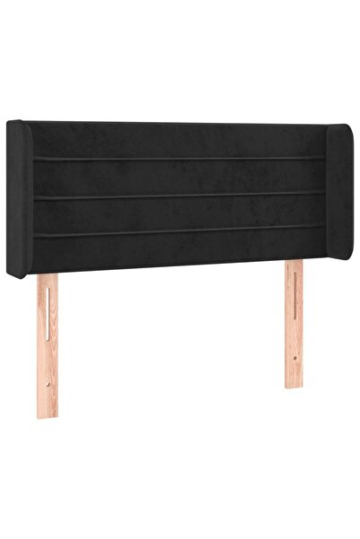 vidaxl Black headboard with wings 103x16x78/88 cm Velvet