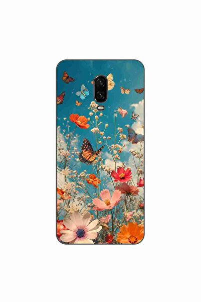 OEM Θήκη συμβατή με OnePlus 6T από σιλικόνη gel TPU με σχέδιο λουλουδιών και ...