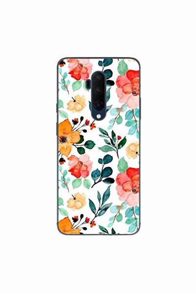 OEM Husa compatibila cu OnePlus 7T Pro Silicon Gel Tpu Model Painted Flowers