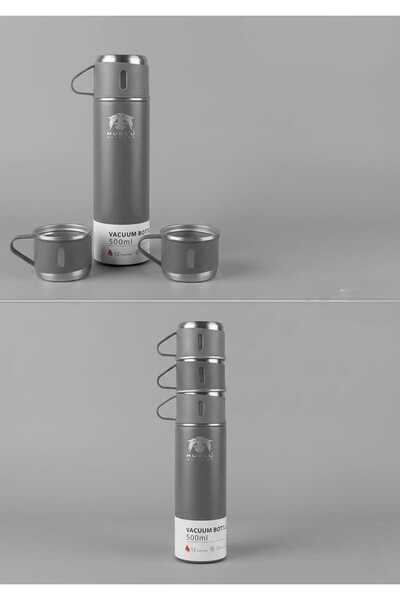 Huğlu 7144 SET DE 3 CĂNI TERMOS, GRI