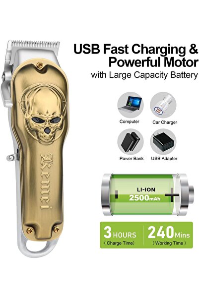 Kemei Professional Hair Trimmer Machine Mod. KM-1961 (Silver)