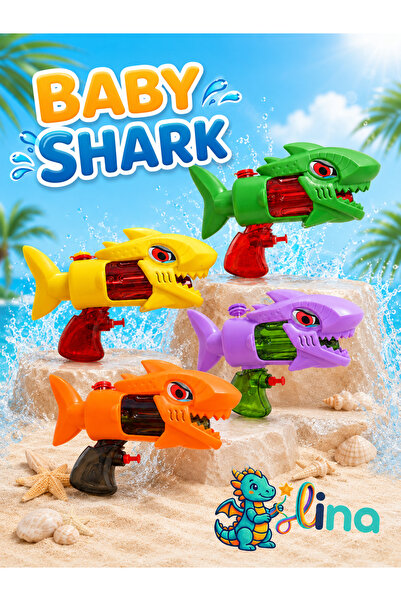 ümit toys Lina-Baby Shark Su Tabancası-Köpek Balığı Temalı Çocuk Su Oyuncağı