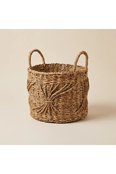 ELZEY HOME Wicker Mesh Flower Pot & Basket with Handles L 32X25 cm