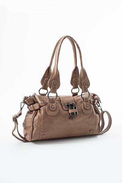 yuzuco Washed Leather Handbag Mink - with Lock Accessory Model: 12S