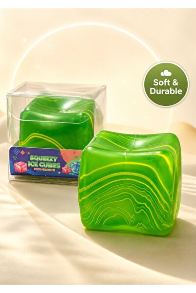 DAT Squishy Cube Mini Fidget Toy Stress Relief 9 Colors - Sensory Play Gel Cu...
