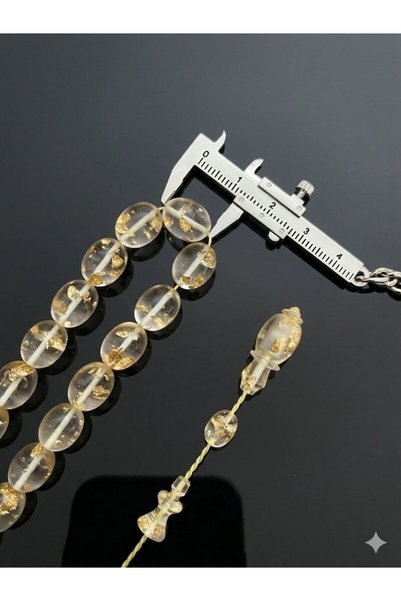 Tesbihcim Çeken Bilir Gold Particulate Katelin Prayer Beads