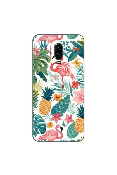 OEM Θήκη συμβατή με OnePlus 6T από σιλικόνη gel TPU με τροπικό σχέδιο