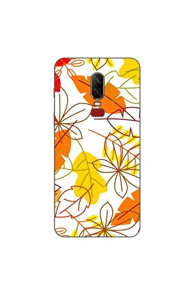 OEM Husa compatibila cu OnePlus 6 Silicon Gel Tpu Model Autumn Vivid Leaves