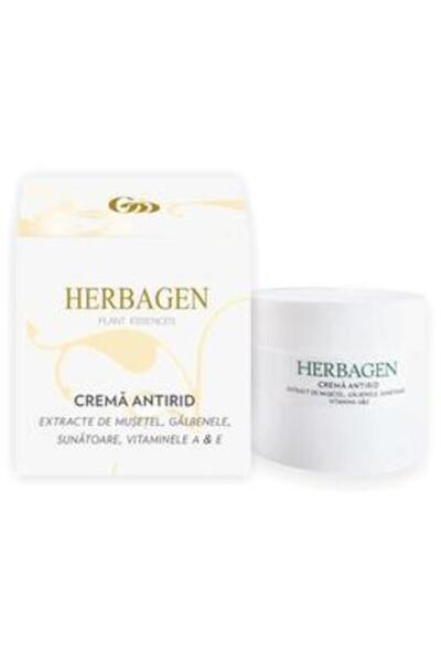 Herbagen Crema Antirid Supergrasa cu Extract de Musetel, Galbenele, Sunatoare...