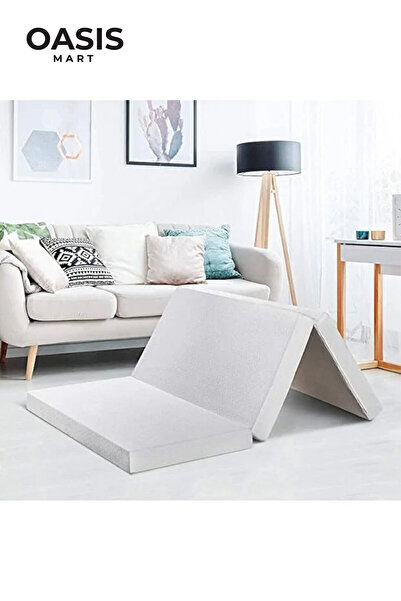 Generic Portable Tri-Fold Foam Mattress with Satin Cover – Foldable Mattress ...