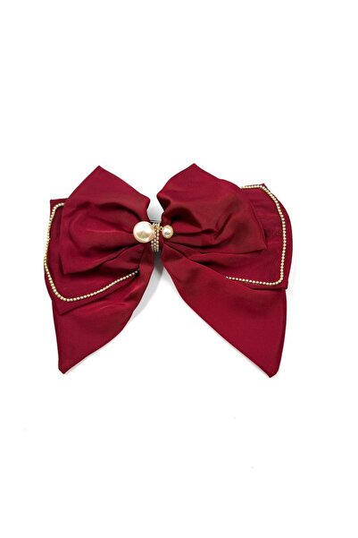 MD Moda Accessories مشبك شعر من الساتان الذهبي مزين باللؤلؤ والأحجار الكريمة