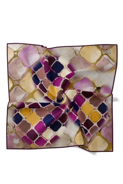 Levidor New Season Trend Polyester Twill Scarf Pink Mixed