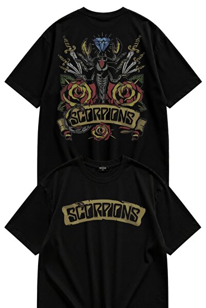Fuddy Moda Μπλουζάκι Unisex Scorpions με vintage στάμπα στο πίσω μέρος και λα...
