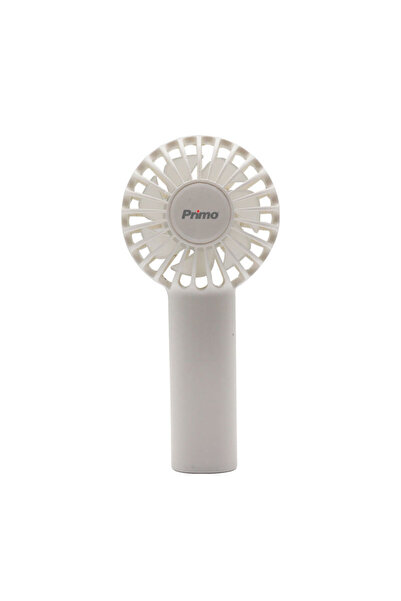 Primo Ανεμιστήρας Mini Χειρός PRMF-80689 2.5'' 6cm Λευκός Επαναφορτιζόμενος