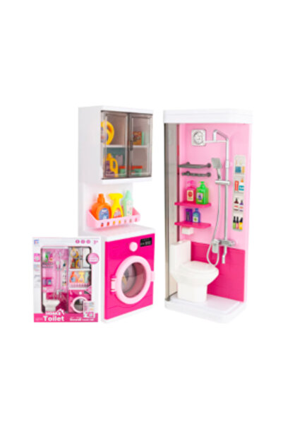 PlayFun Set Baie cu Masina de Spalat, Toaleta si Dus, 11 accesorii 6511110045583