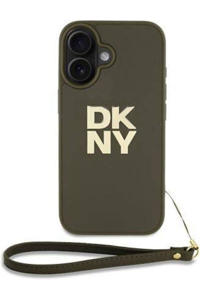 Dkny Λογότυπο Stack Πίσω Κάλυμμα από Συνθετικό Δέρμα / Δέρμα με Λουράκι Πράσι...