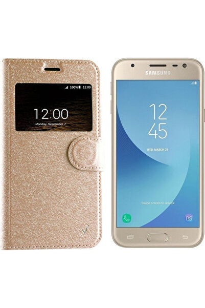 Other Θήκη Volte-Tel Book από Συνθετικό Δέρμα Χρυσό (Galaxy J3 2017) Κωδικός:...
