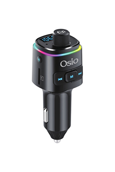OSIO OFT-4240BT Πομπός FM και φορτιστής με Bluetooth, Γρήγορη Φόρτιση USB & U...