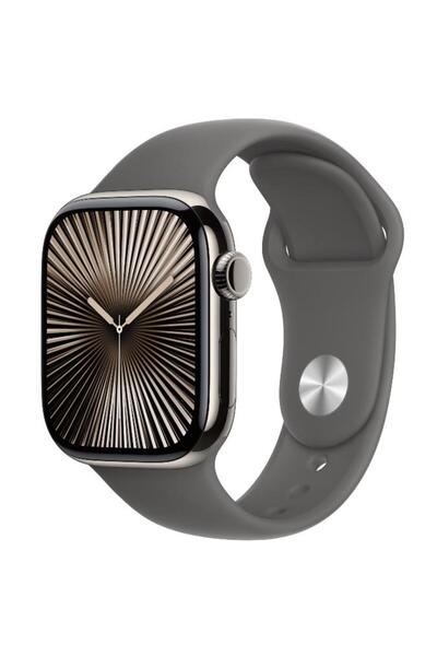 Apple Watch 10 GPS Cellular 42mm Titanium, LTPO OLED, 64GB, Stone Grey Sport ...