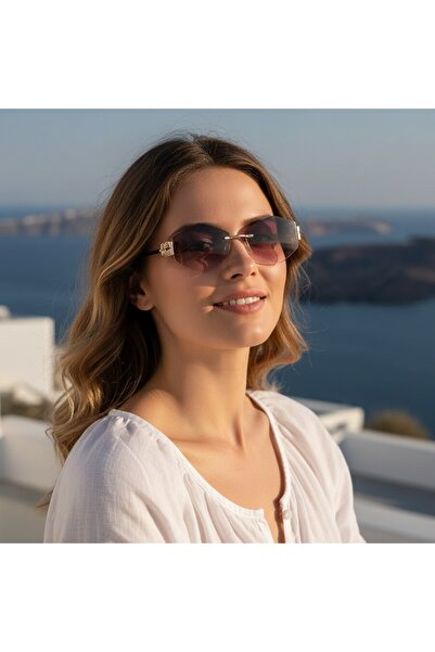 Tress Fashion Ochelari de soare dama - roz UV400 - 2020A (Toc inclus)