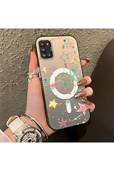PATTERNOVA Samsung Galaxy A31 Uyumlu Kırılmaz Silikon Sevimli Yıldız Desenli ...