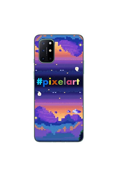 OEM Husa compatibila cu OnePlus 8T Silicon Gel Tpu Model Pixel Art Peisaj