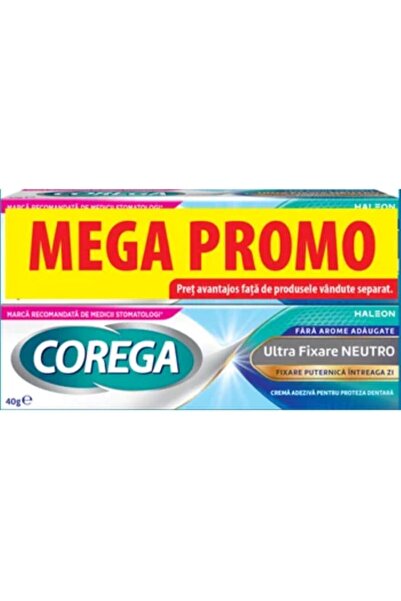 Haelon Pachet Crema adeziva pentru proteza Neutro, 2 x 40g, Corega