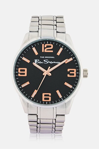 Ben Sherman Men BS113BSM Stainless Steel Analog Watch 40 mm, Silver