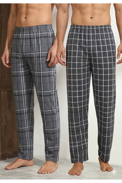 Serena Pantaloni de pijama barbat 2 piese/set - multicolor