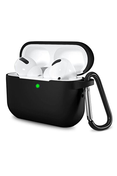Techsuit Θήκη Σιλικόνης - για AirPods Pro 1 / 2, Λείο Υπέρλεπτο Υλικό - Μαύρο