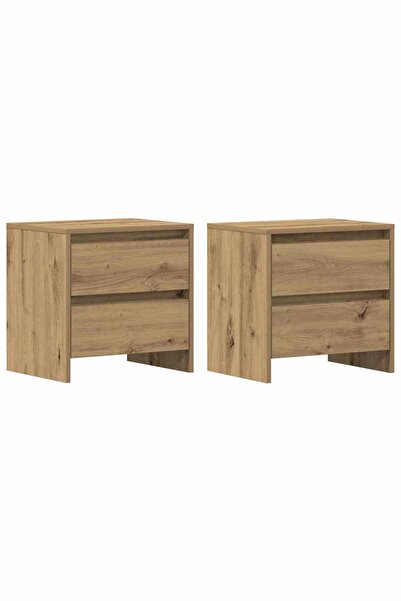 vidaxl Dulap de noapte 2 pcs Stejar Artizanal 45 x 34 x 44,5 cm