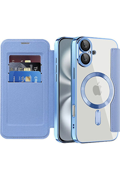 Techsuit Θήκη Σιλικόνης Book Γαλάζια (iPhone 16 Plus)