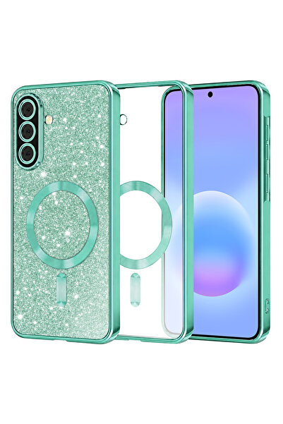 Evolium Husa Telefon pentru Samsung Galaxy A57 5G, MagSafe, cu Sclipici, TPU,...
