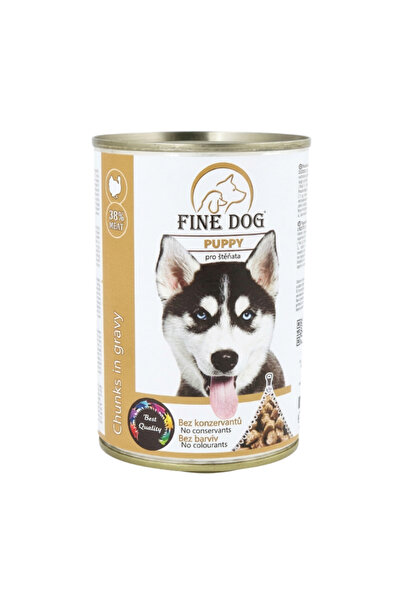 Fine Dog Hrană umedă pentru câini Family, cu curcan, Junior, 415g