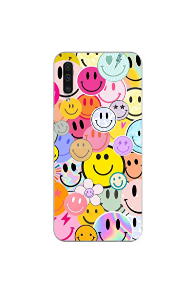 Other Samsung A70 Smiley Stickers Transparent Silicone TPU Θήκη
