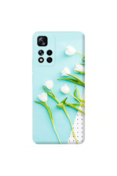 Other Xiaomi Redmi Note 11 Pro 5G White Tulips Transparent Silicone TPU Θήκη
