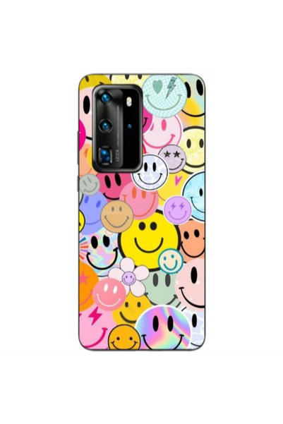 Other Huawei P40 Pro Smiley Stickers Transparent Silicone TPU Θήκη