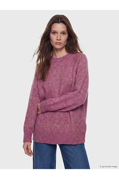 LC Waikiki Rmz Gi̇yi̇m Farkiyla Zero Roba Collar Loose Fit Women's Knitwear T...
