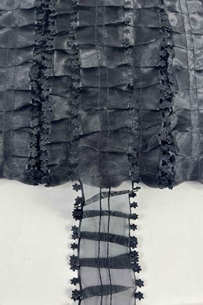 Hobigram Black Edged Organlisse Organza Ruffle Ribbon – Romantic Decoration R...