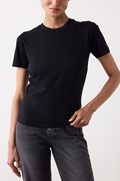 Penti Women's Cotton Casual Basic Oversize T-shirt - Black
