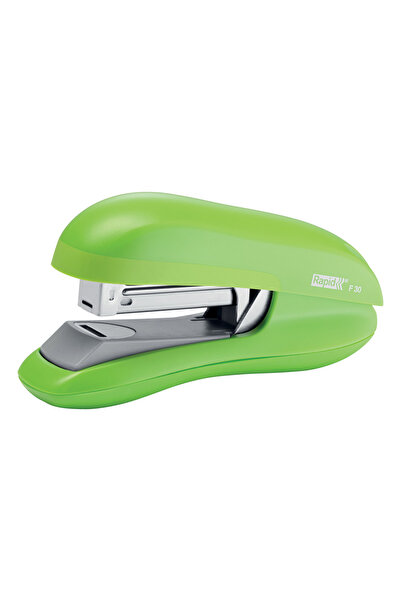 Rapid Capsator plastic F30, cutie cu capse plate, 30 de coli, verde deschis