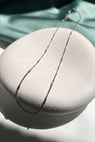 Berilya Aksesuar Steel Sequin Chain Necklace