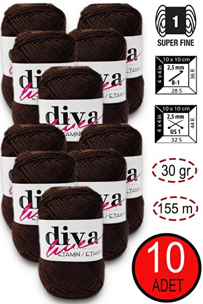 Diva İplik Diva Etamin 24 Cafea amară (Pachet de 10)