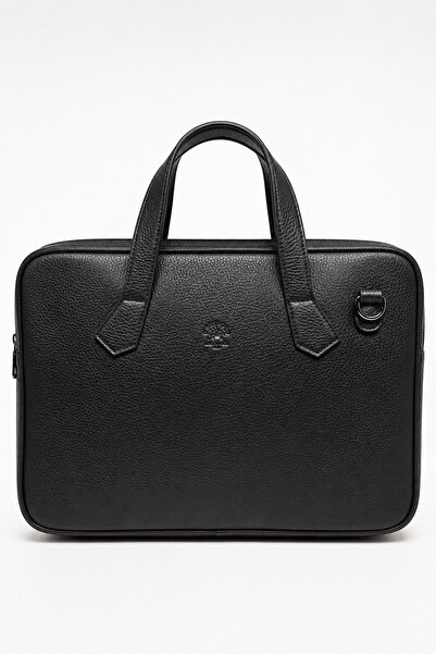 Catwins Black Cross Strap Slim Unisex Laptop & Briefcase 6078