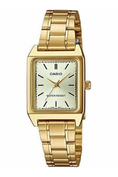 Casio Γυναικείο Ρολόι 22mm Μπαταρίας με Χρυσό Μεταλλικό Μπρασελέ LTP-V007G-9E
