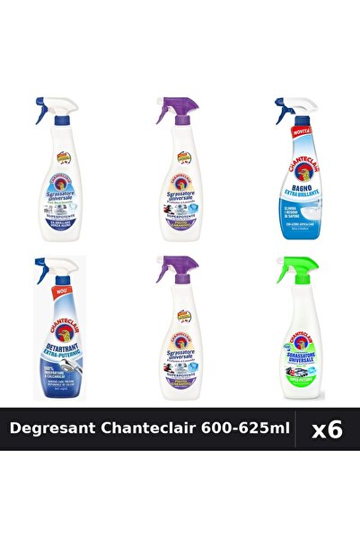 Chanteclair Set 6 Degresant Universal 600-625ml - 6 Arome, Anticalcar, Detart...